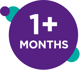 1+ months